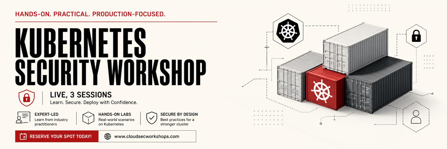 Live Kubernetes security workshop advertisement